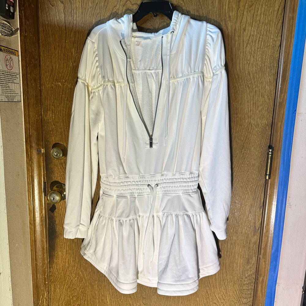 FP Movement by Free People Cream Long Sleeve Dress